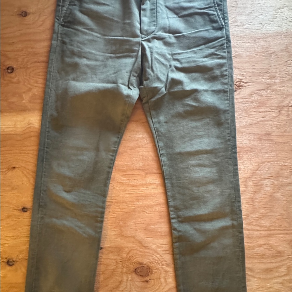 Men’s Fabric Brand Olive Green Slim Fit Pants